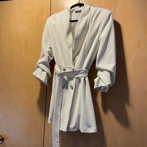 White mini blazer dress